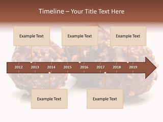 Three Chocolate Balls With Nuts On A White Background PowerPoint Template