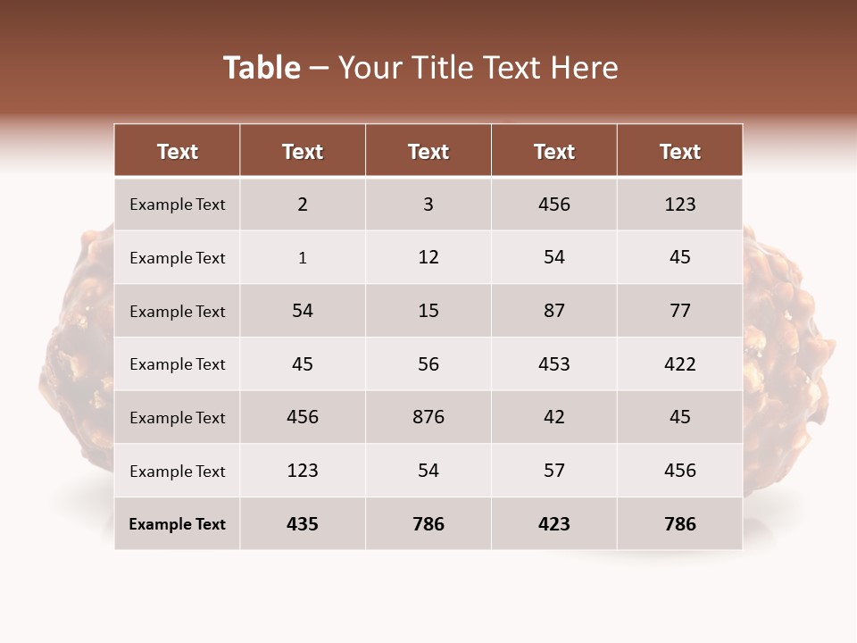 Three Chocolate Balls With Nuts On A White Background PowerPoint Template