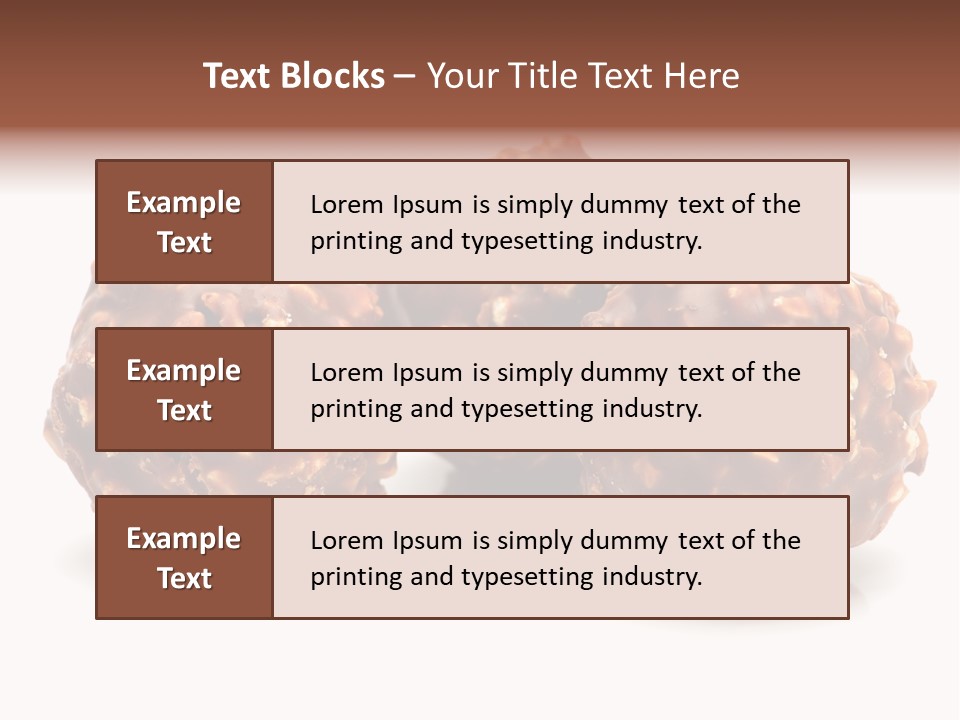 Three Chocolate Balls With Nuts On A White Background PowerPoint Template