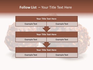 Three Chocolate Balls With Nuts On A White Background PowerPoint Template