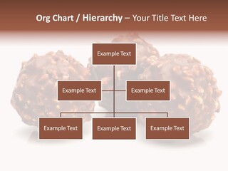 Three Chocolate Balls With Nuts On A White Background PowerPoint Template