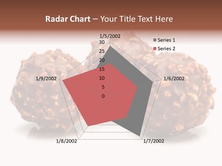 Three Chocolate Balls With Nuts On A White Background PowerPoint Template