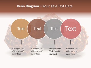 Three Chocolate Balls With Nuts On A White Background PowerPoint Template