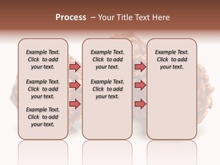 Three Chocolate Balls With Nuts On A White Background PowerPoint Template