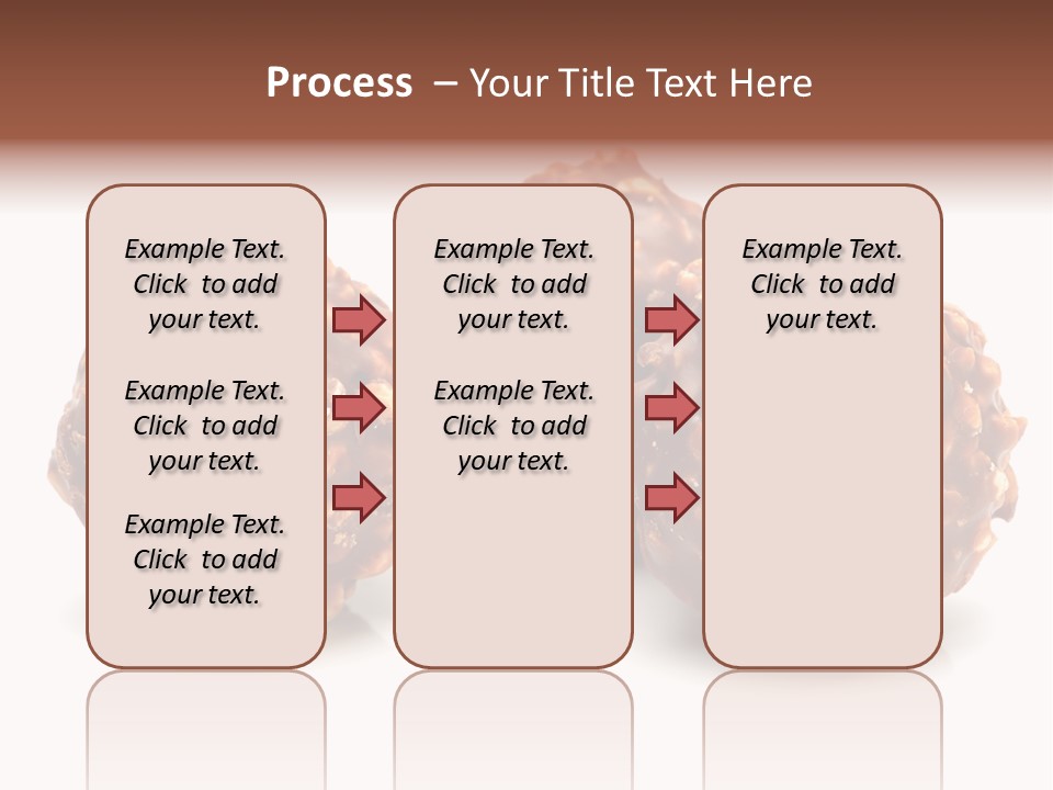 Three Chocolate Balls With Nuts On A White Background PowerPoint Template