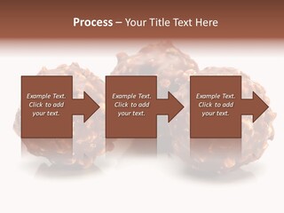 Three Chocolate Balls With Nuts On A White Background PowerPoint Template