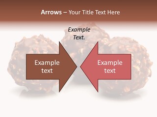Three Chocolate Balls With Nuts On A White Background PowerPoint Template