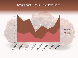 Three Chocolate Balls With Nuts On A White Background PowerPoint Template