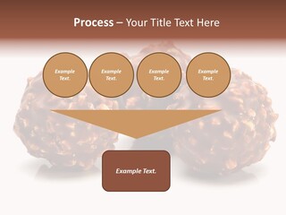 Three Chocolate Balls With Nuts On A White Background PowerPoint Template