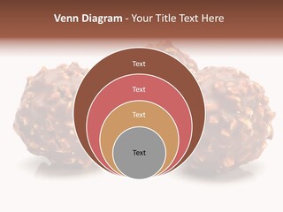Three Chocolate Balls With Nuts On A White Background PowerPoint Template