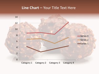 Three Chocolate Balls With Nuts On A White Background PowerPoint Template
