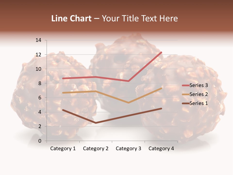Three Chocolate Balls With Nuts On A White Background PowerPoint Template