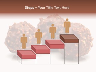 Three Chocolate Balls With Nuts On A White Background PowerPoint Template