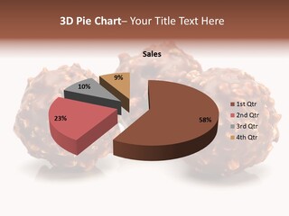 Three Chocolate Balls With Nuts On A White Background PowerPoint Template