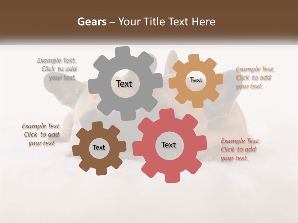 Two Puppies Are Laying Down On A White Carpet PowerPoint Template