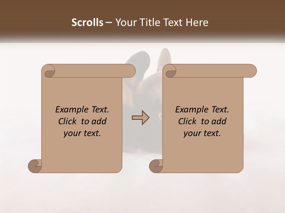 Two Puppies Are Laying Down On A White Carpet PowerPoint Template