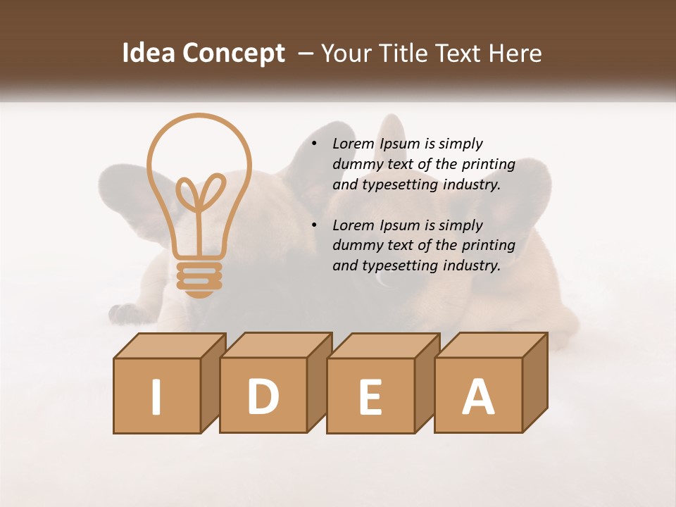 Two Puppies Are Laying Down On A White Carpet PowerPoint Template