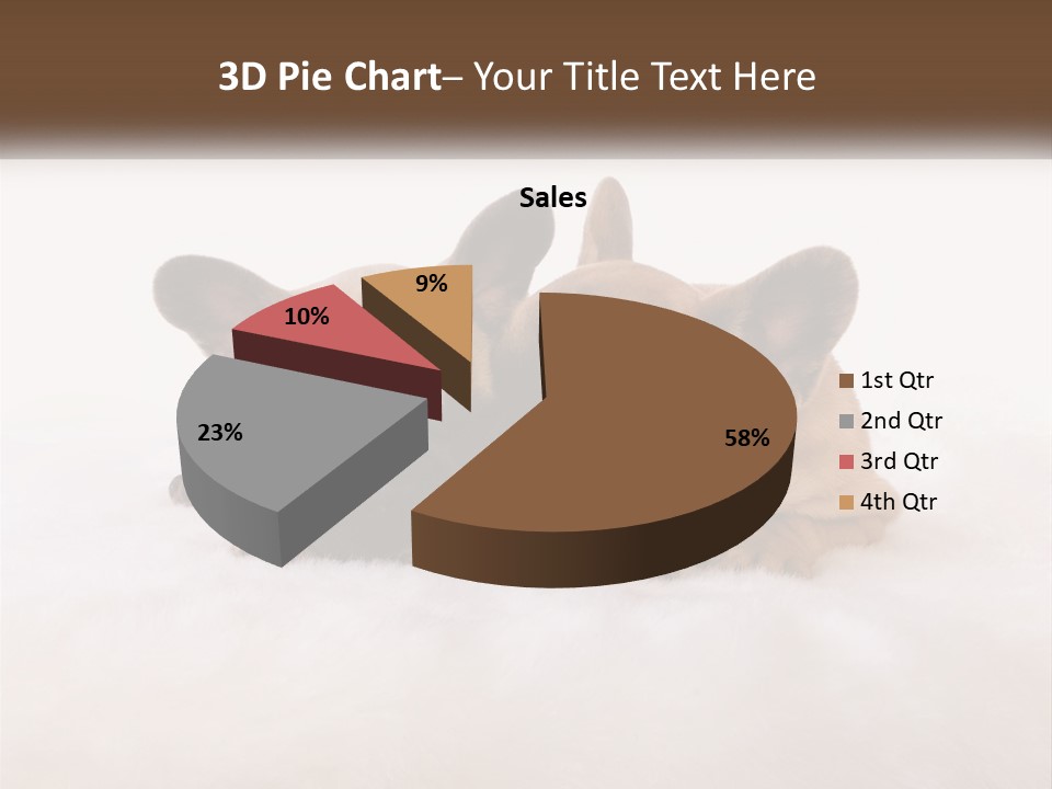 Two Puppies Are Laying Down On A White Carpet PowerPoint Template