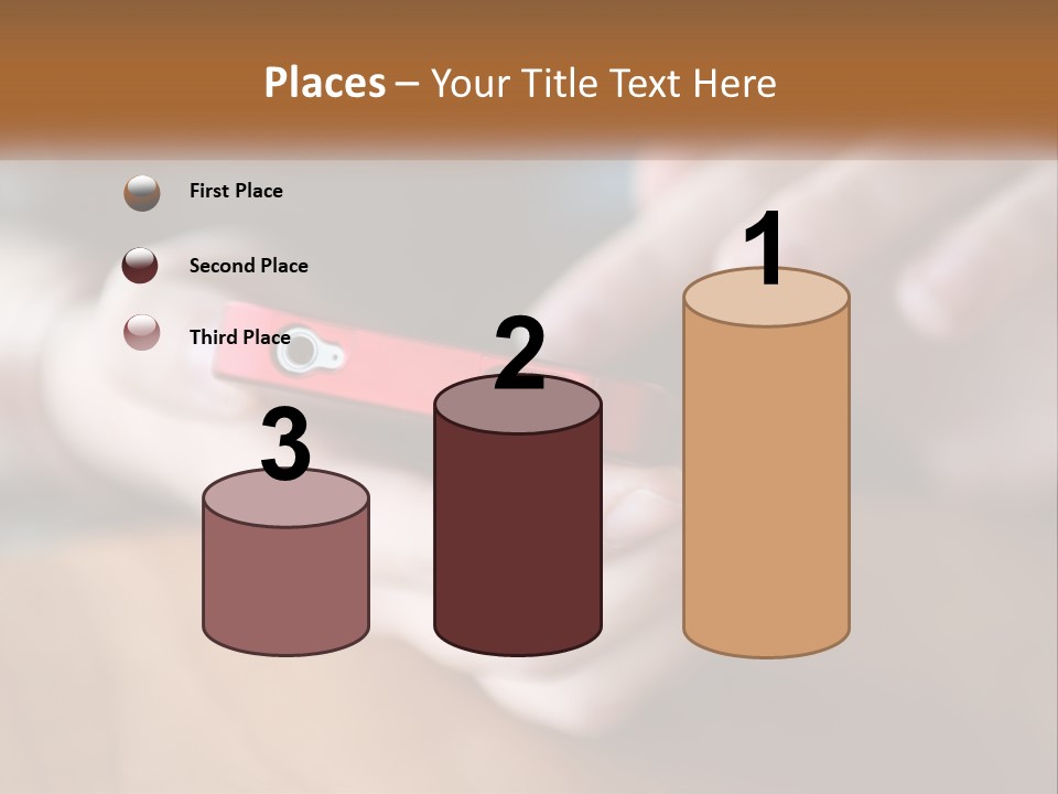 A Person Holding A Cell Phone In Their Hands PowerPoint Template