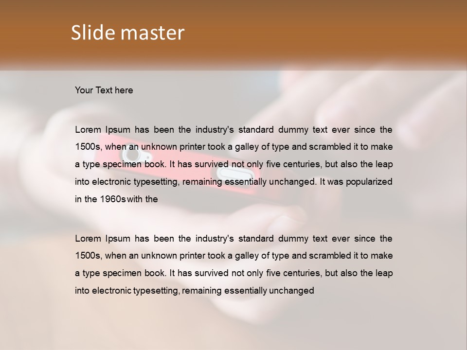 A Person Holding A Cell Phone In Their Hands PowerPoint Template