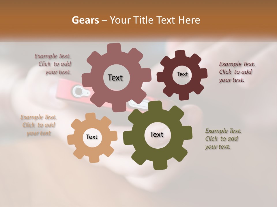 A Person Holding A Cell Phone In Their Hands PowerPoint Template