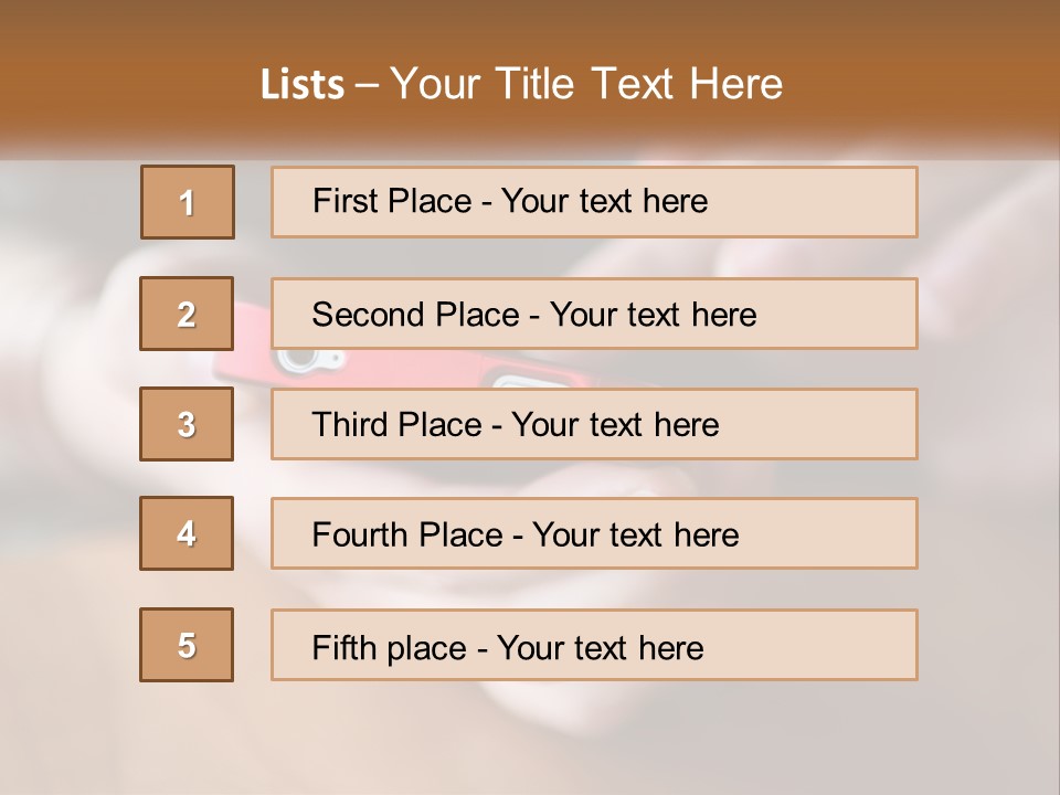 A Person Holding A Cell Phone In Their Hands PowerPoint Template