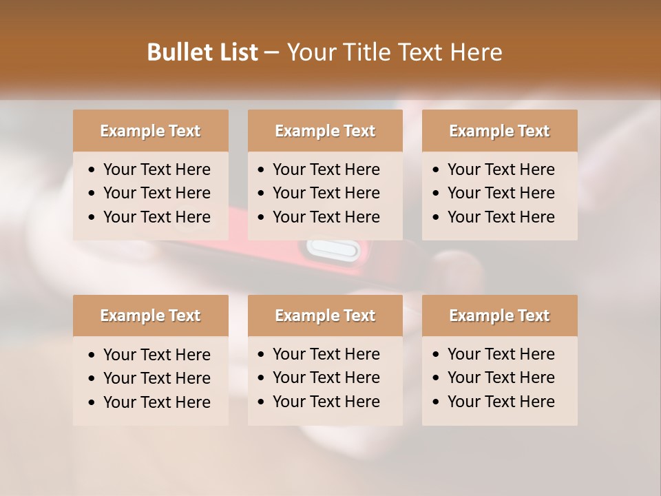 A Person Holding A Cell Phone In Their Hands PowerPoint Template