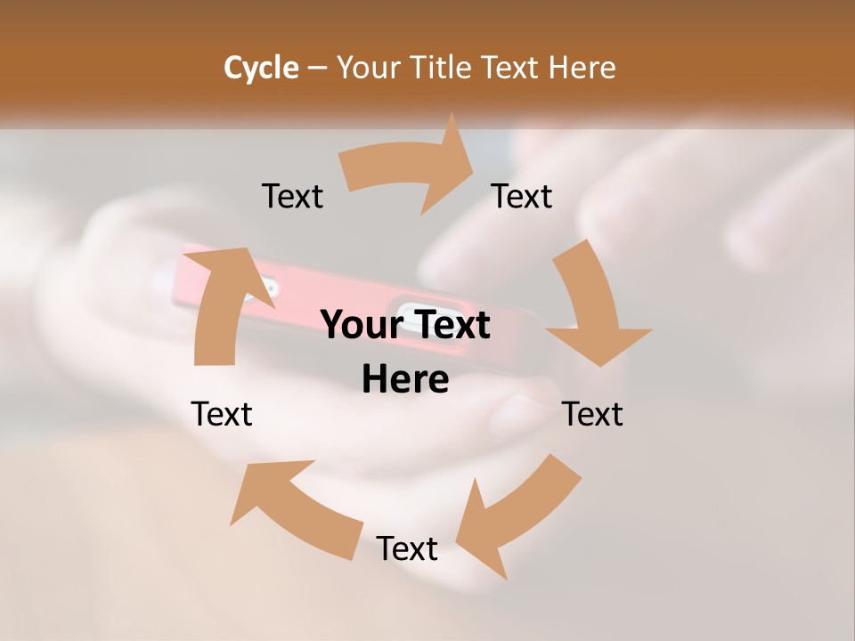 A Person Holding A Cell Phone In Their Hands PowerPoint Template