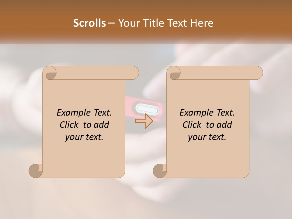 A Person Holding A Cell Phone In Their Hands PowerPoint Template