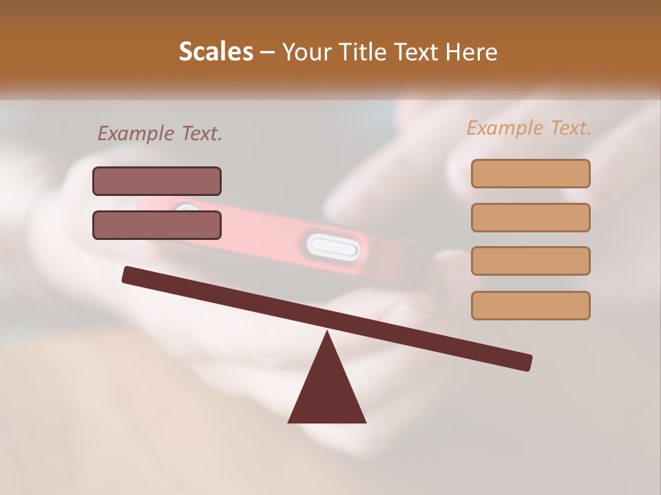 A Person Holding A Cell Phone In Their Hands PowerPoint Template