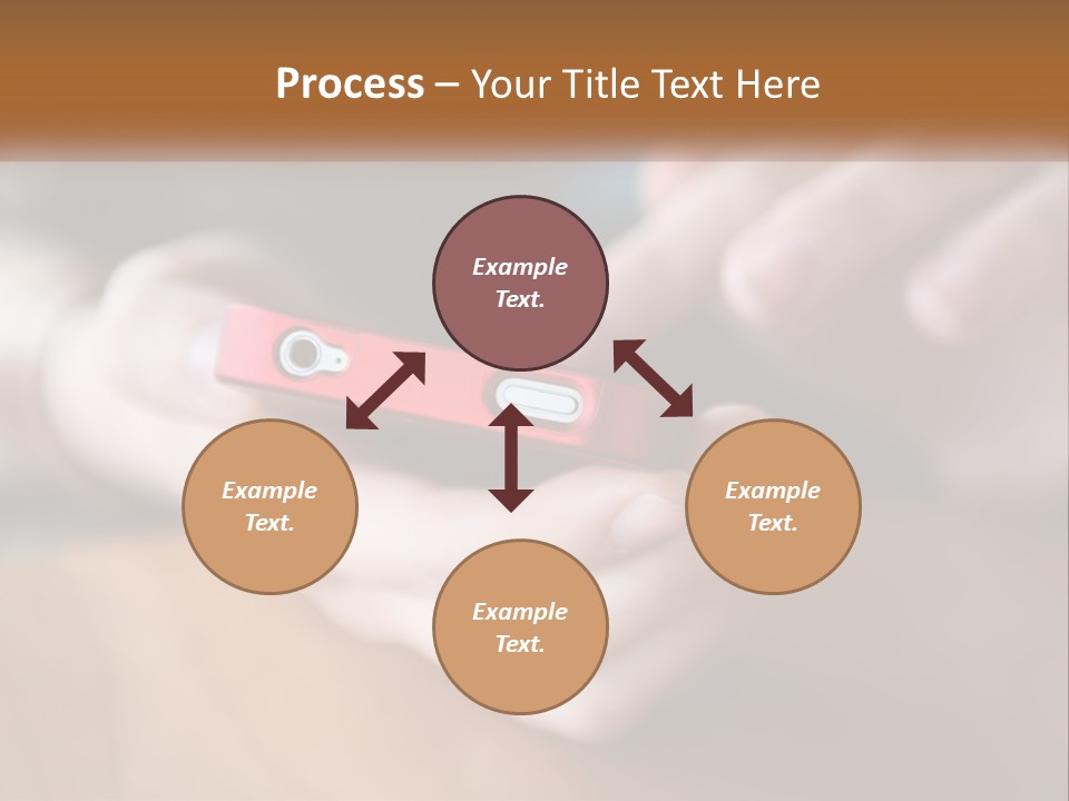 A Person Holding A Cell Phone In Their Hands PowerPoint Template