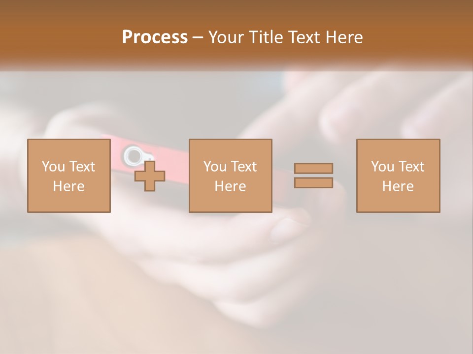 A Person Holding A Cell Phone In Their Hands PowerPoint Template