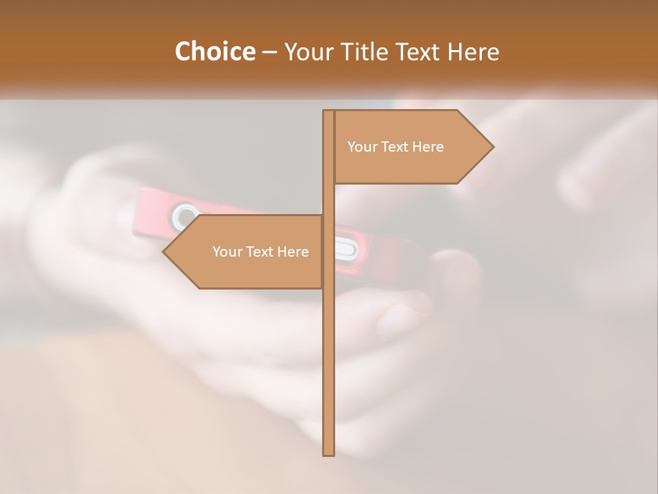 A Person Holding A Cell Phone In Their Hands PowerPoint Template