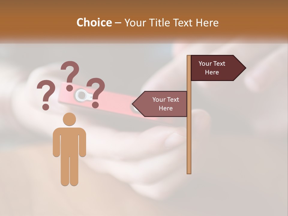 A Person Holding A Cell Phone In Their Hands PowerPoint Template