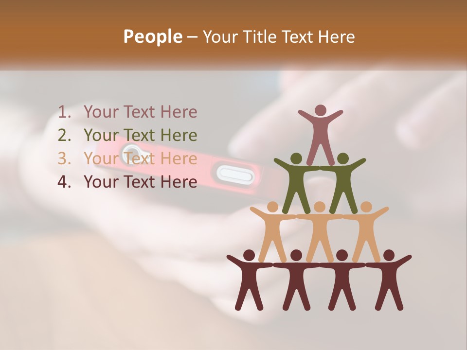 A Person Holding A Cell Phone In Their Hands PowerPoint Template