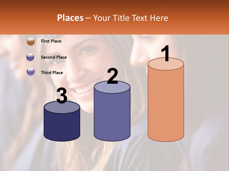 A Group Of Young Women In Graduation Gowns PowerPoint Template