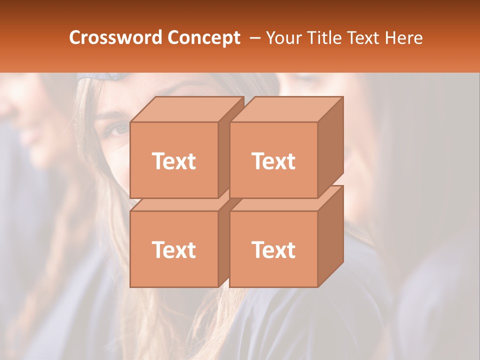 A Group Of Young Women In Graduation Gowns PowerPoint Template