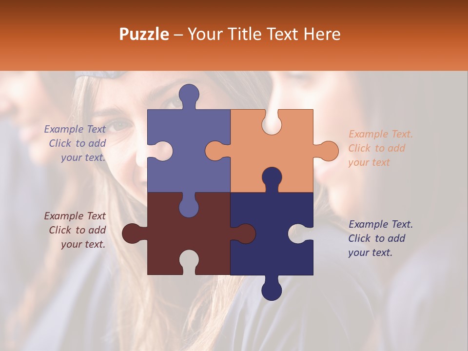 A Group Of Young Women In Graduation Gowns PowerPoint Template