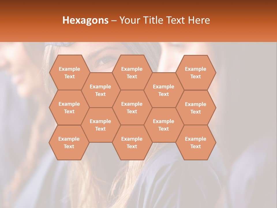 A Group Of Young Women In Graduation Gowns PowerPoint Template