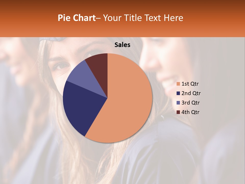 A Group Of Young Women In Graduation Gowns PowerPoint Template