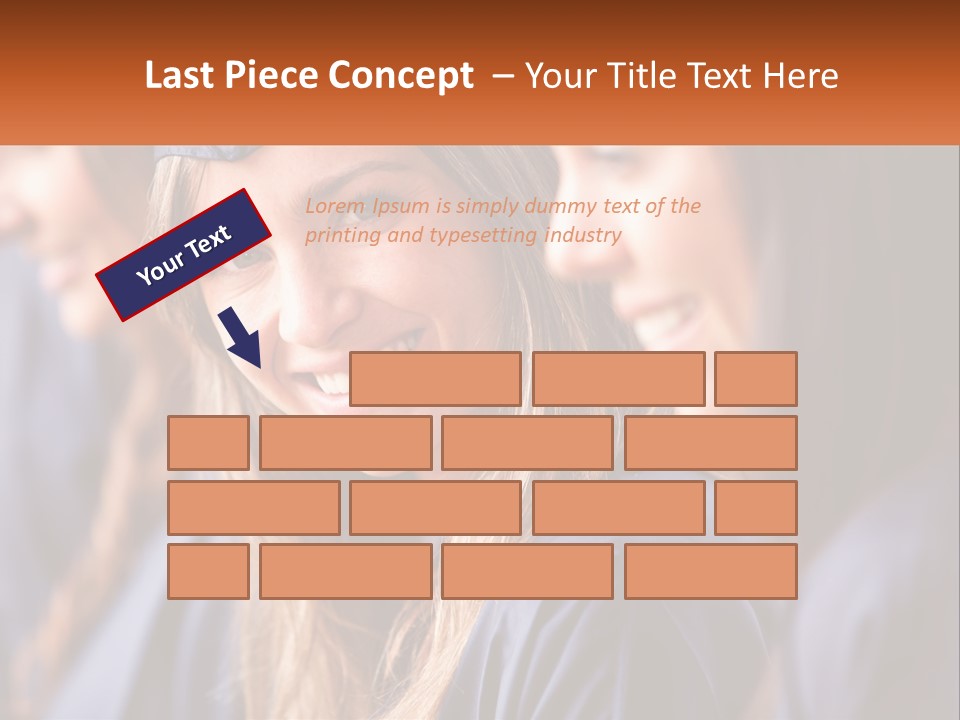 A Group Of Young Women In Graduation Gowns PowerPoint Template