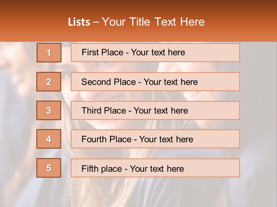 A Group Of Young Women In Graduation Gowns PowerPoint Template