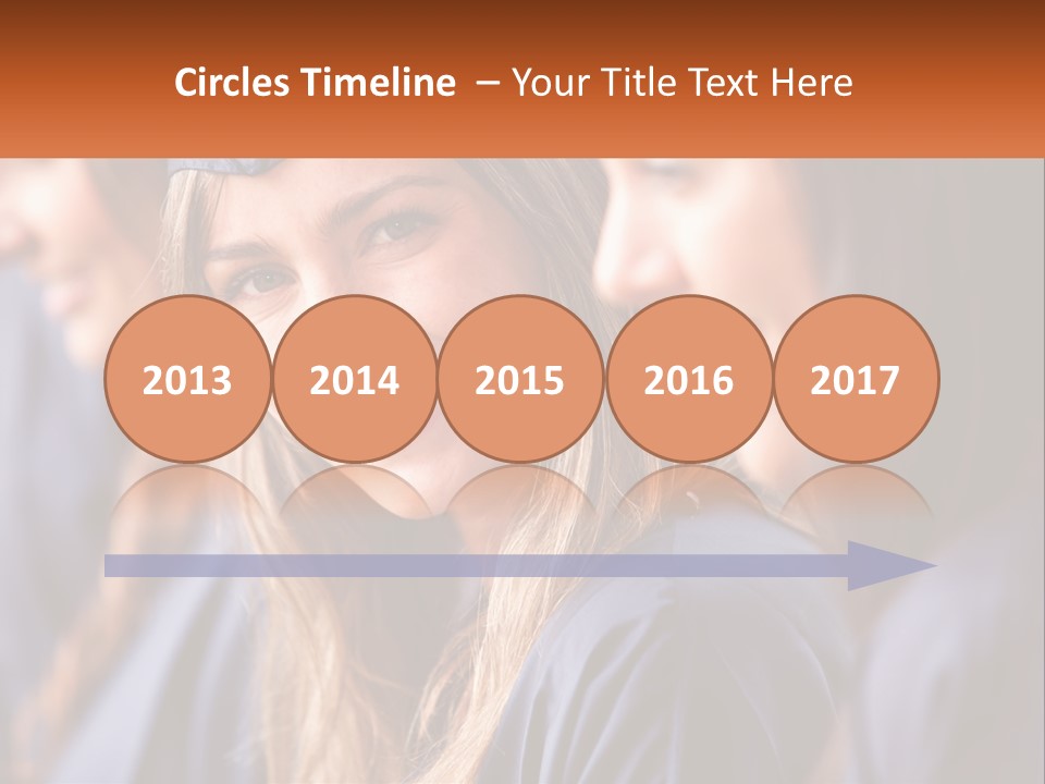 A Group Of Young Women In Graduation Gowns PowerPoint Template