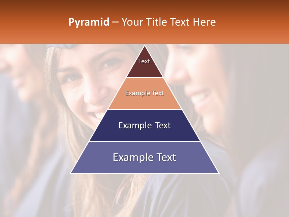 A Group Of Young Women In Graduation Gowns PowerPoint Template