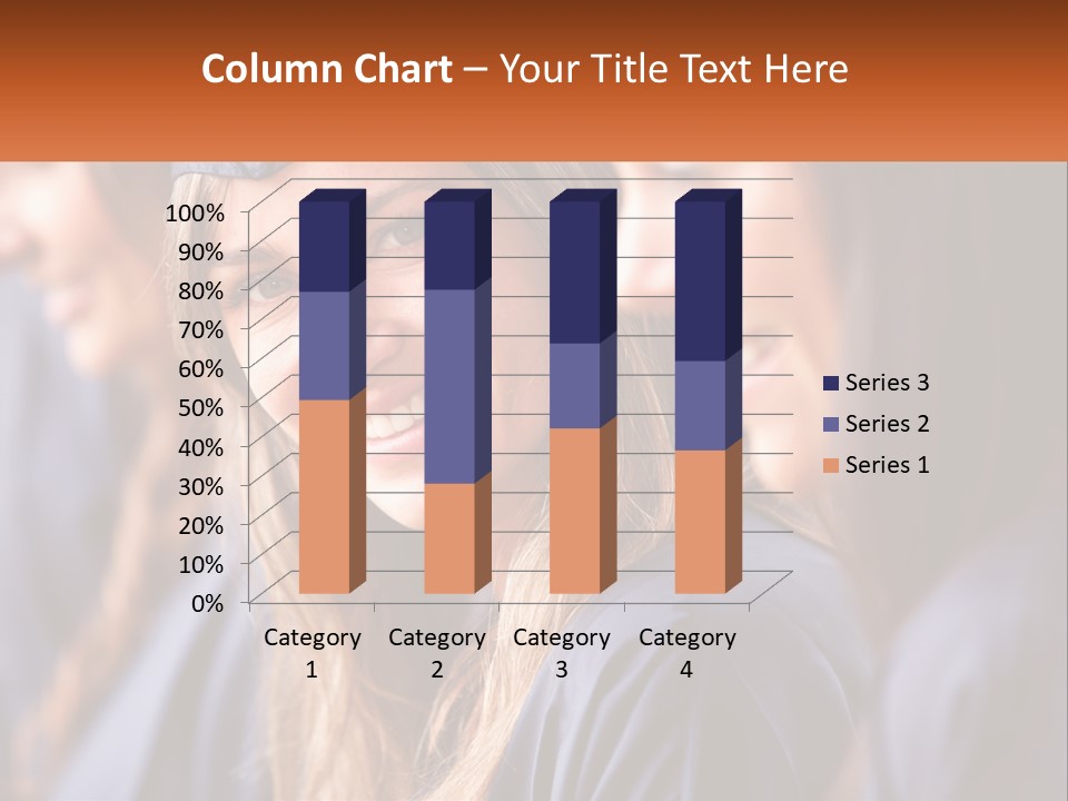 A Group Of Young Women In Graduation Gowns PowerPoint Template