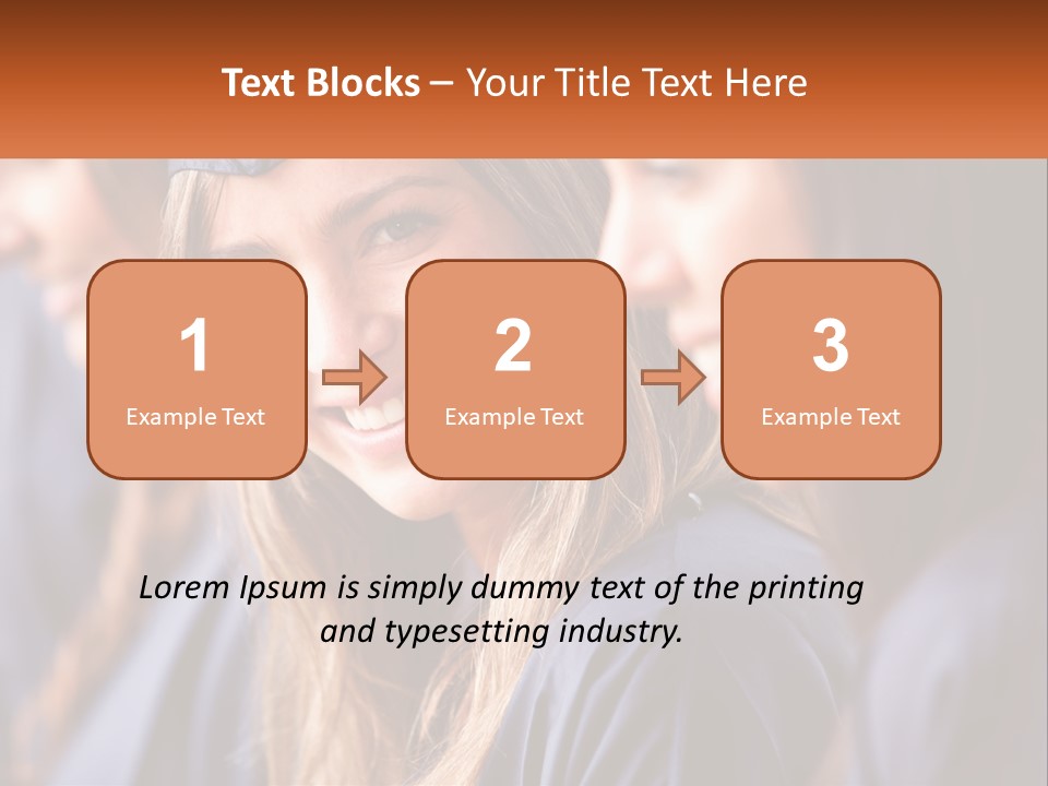 A Group Of Young Women In Graduation Gowns PowerPoint Template