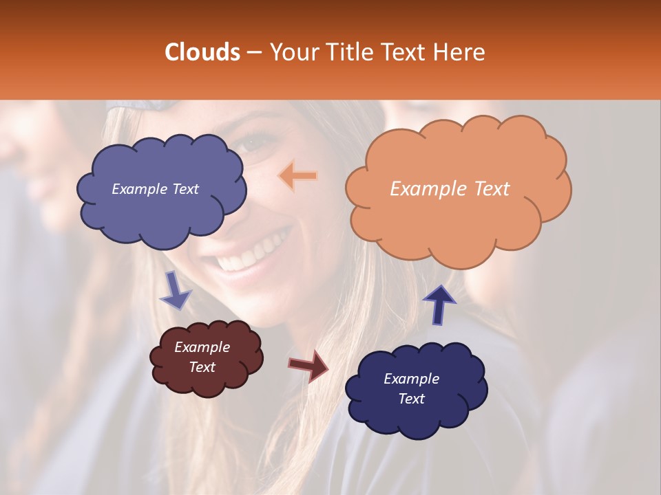 A Group Of Young Women In Graduation Gowns PowerPoint Template