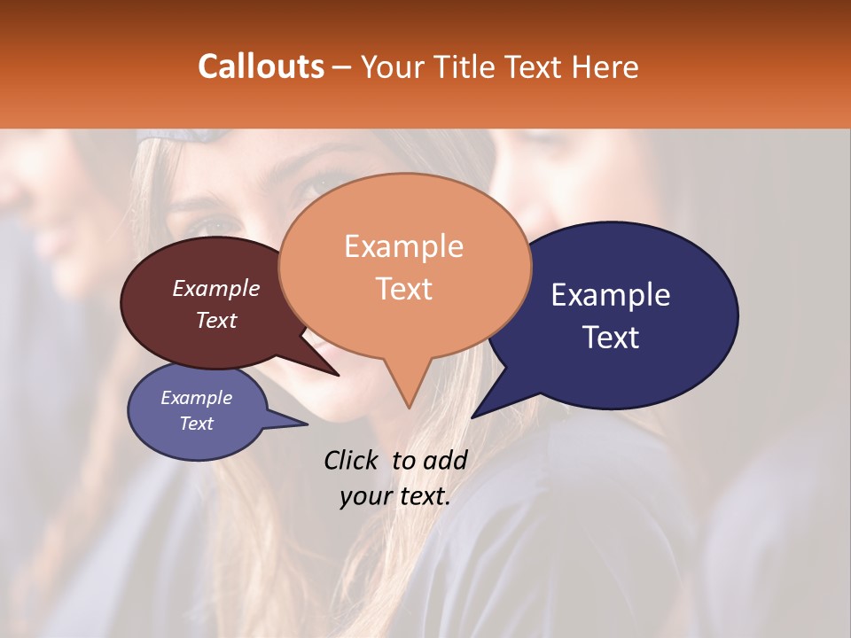 A Group Of Young Women In Graduation Gowns PowerPoint Template