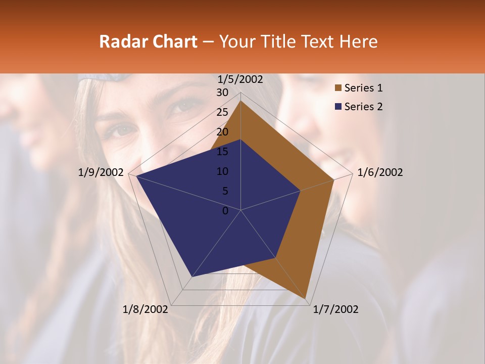 A Group Of Young Women In Graduation Gowns PowerPoint Template