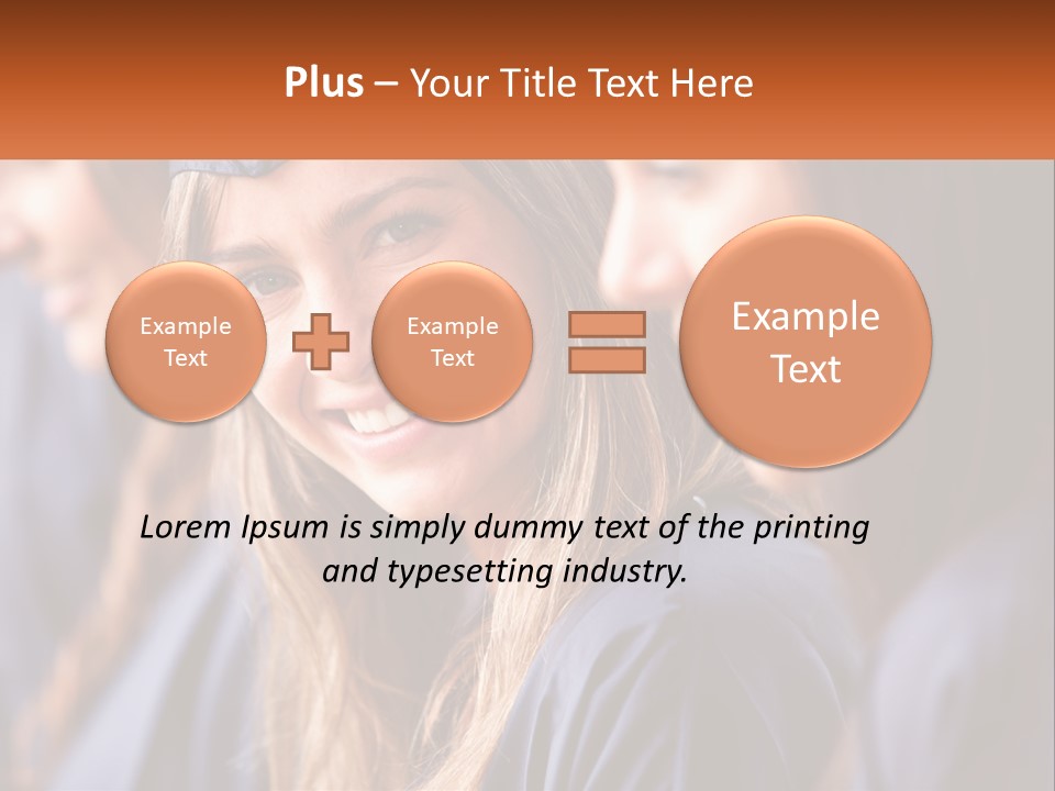 A Group Of Young Women In Graduation Gowns PowerPoint Template